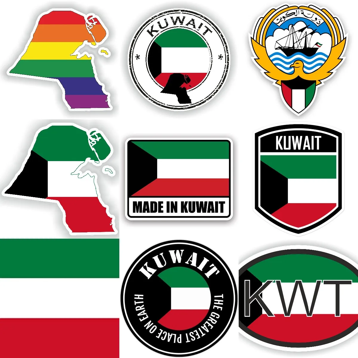 Laptop Accessories Kuwait - KWT Kuwait Flag Map National Emblem