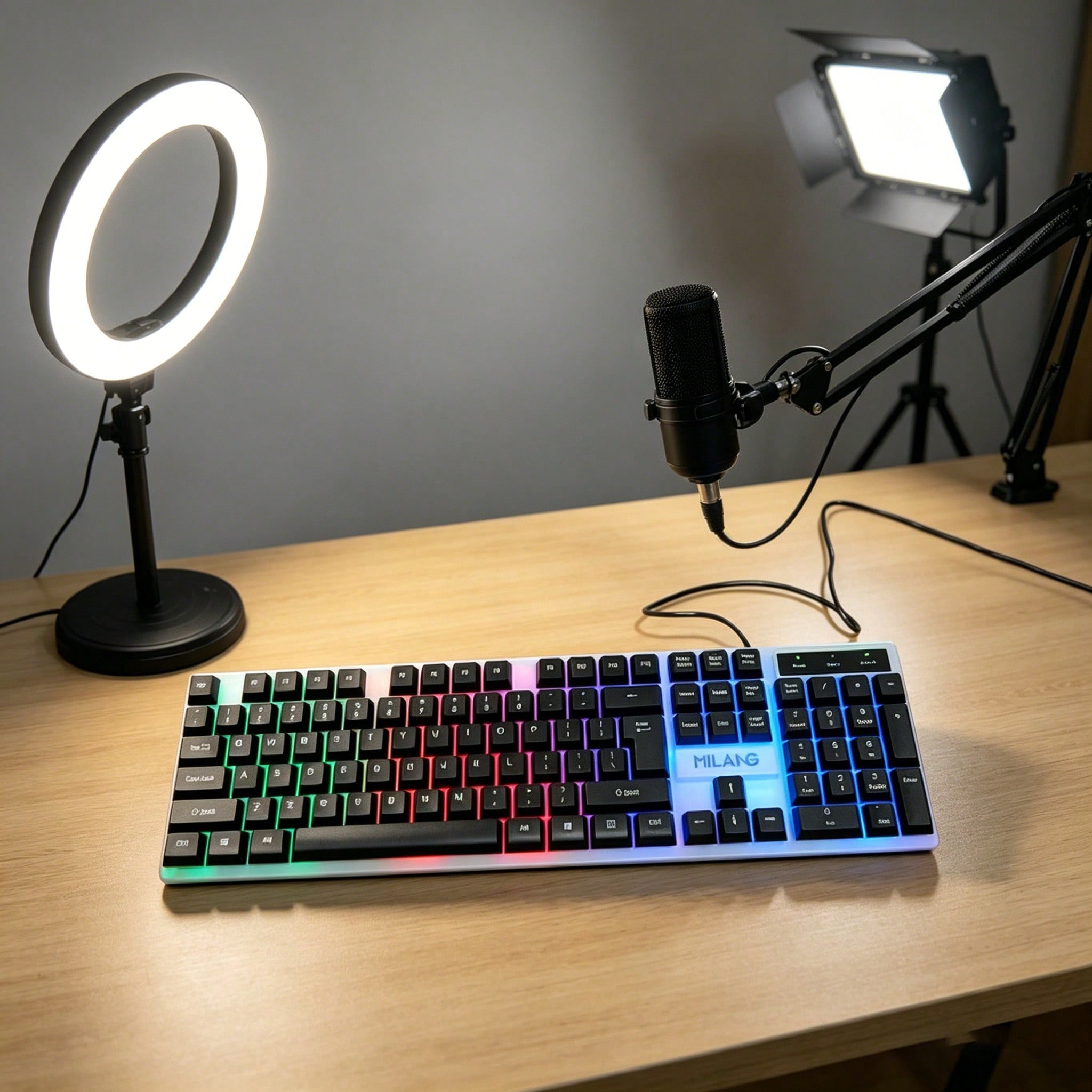 1pcsRGB Backlit Gaming Keyboar - Laptop Accessories Combo Set 评论和价格