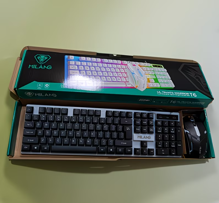1pcsRGB Backlit Gaming Keyboar - Laptop Accessories Combo Set 评论和价格