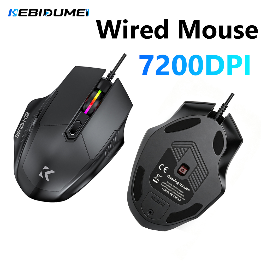 KEBIDUMEI 7200DPI Wired Mouse  - Laptop Electronics Accessories 评论和价格
