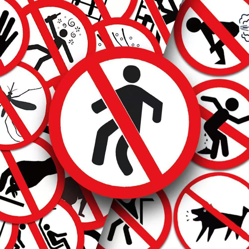 Funny Prohibition Symbols Stic - Laptop Electronics Accessories 评论和价格