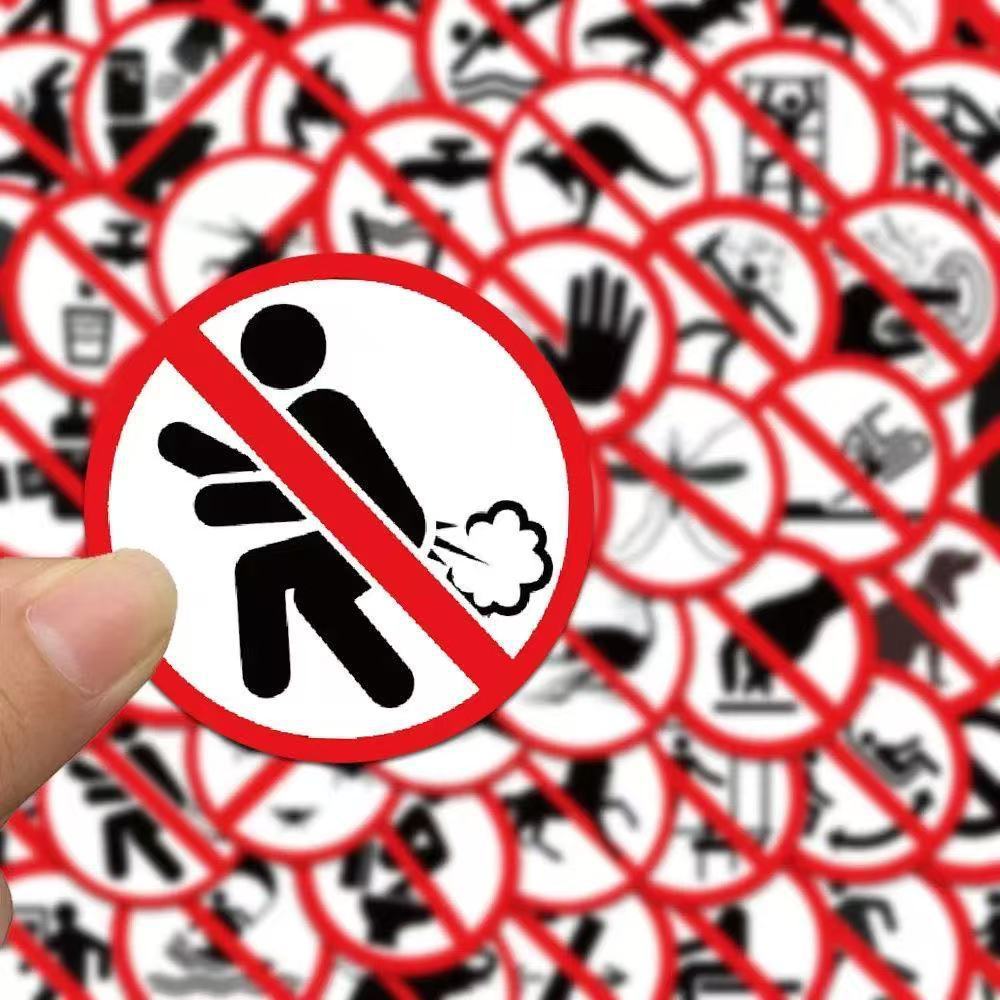 Funny Prohibition Symbols Stic - Laptop Electronics Accessories 评论和价格