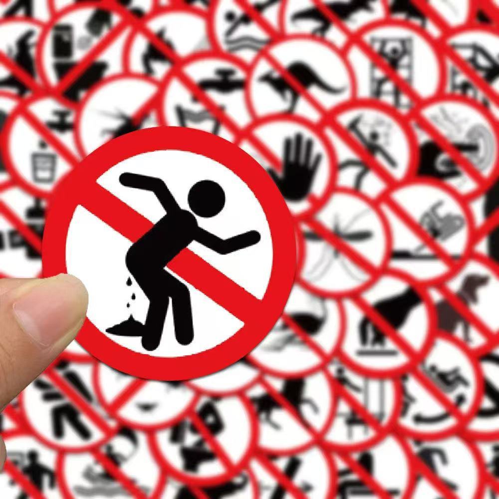Funny Prohibition Symbols Stic - Laptop Electronics Accessories 评论和价格