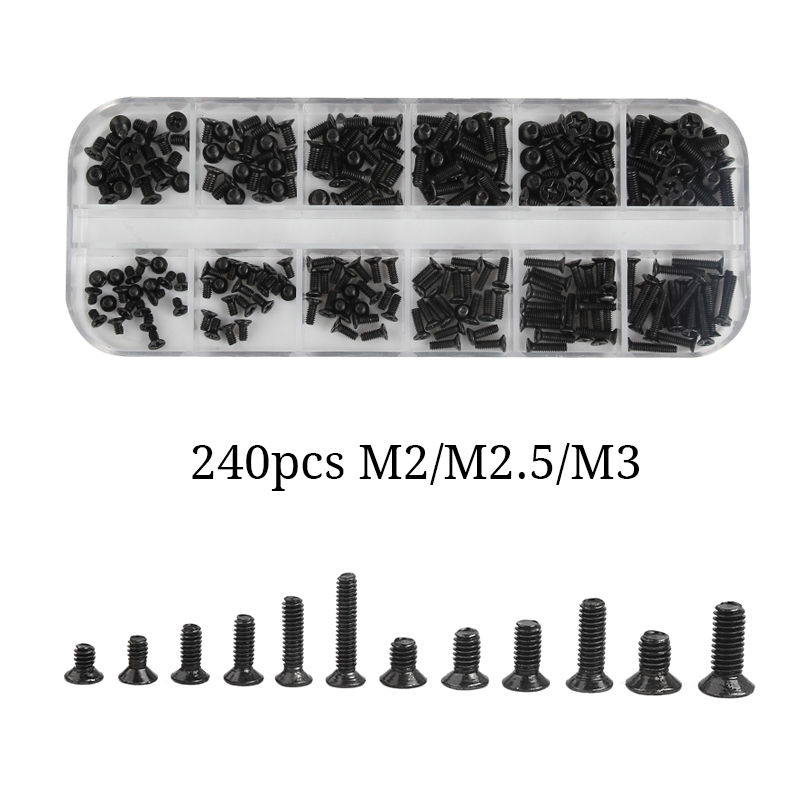240pcs M2 M2.5 M3 Screw Set KM - Laptop Electronics Accessories 评论和价格