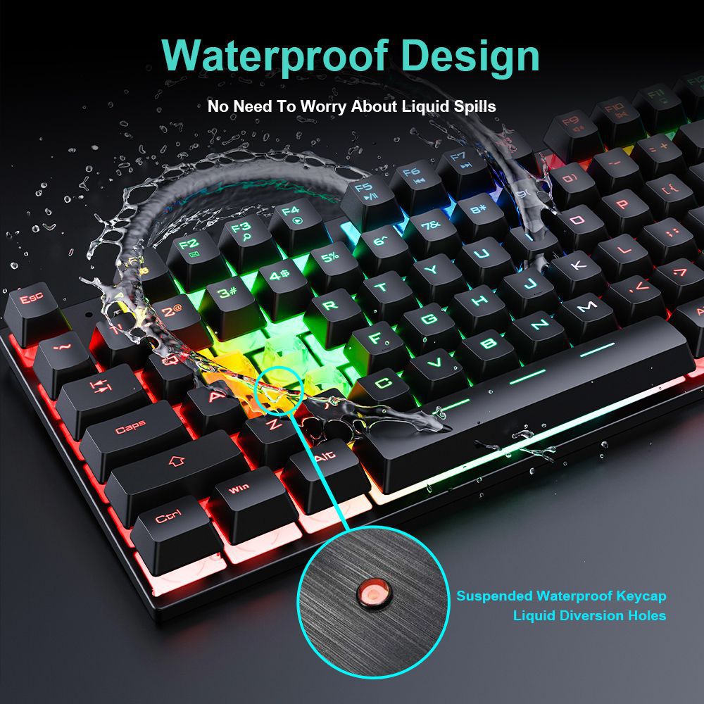 Waterproof Luminous Wired Gami - Laptop Accessories Combo Set 评论和价格