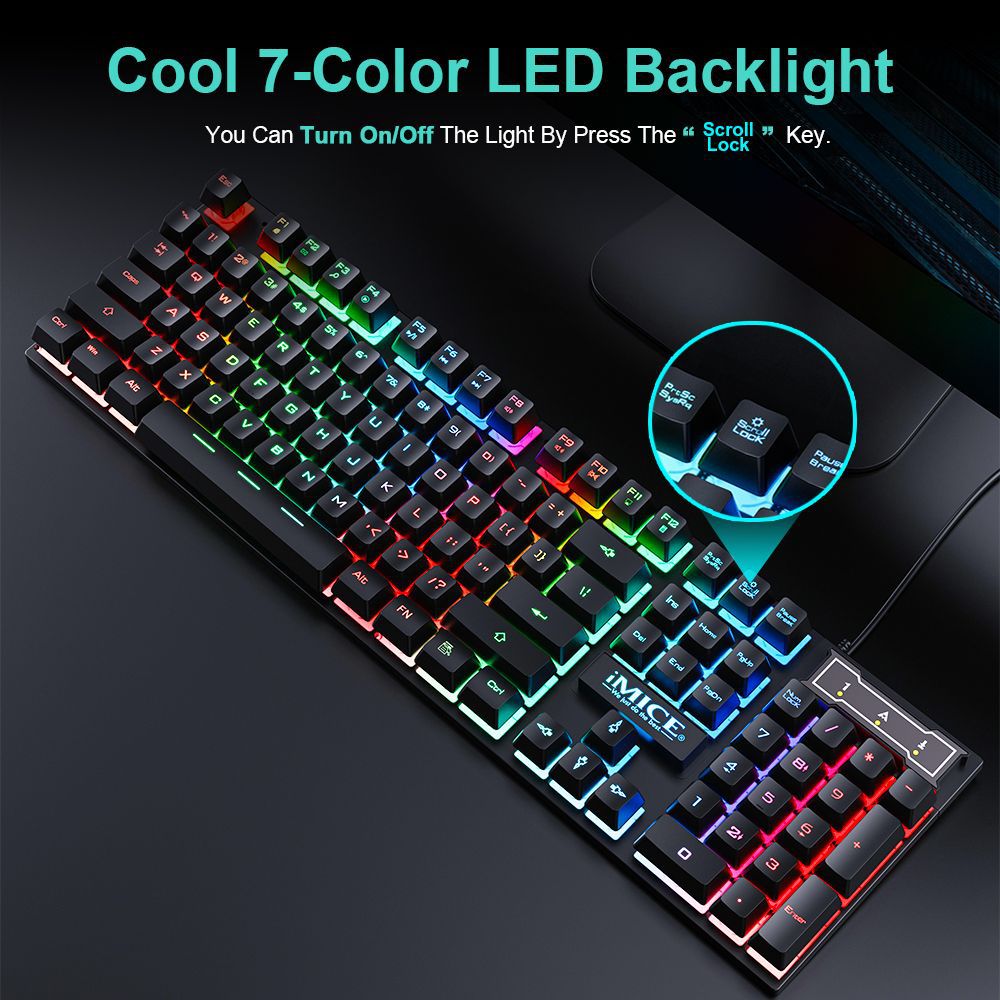 Waterproof Luminous Wired Gami - Laptop Accessories Combo Set 评论和价格